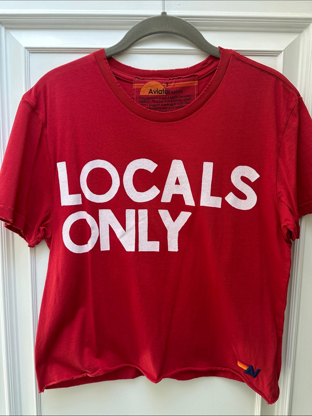Aviator Nation Locals Only Red Graphic Tee